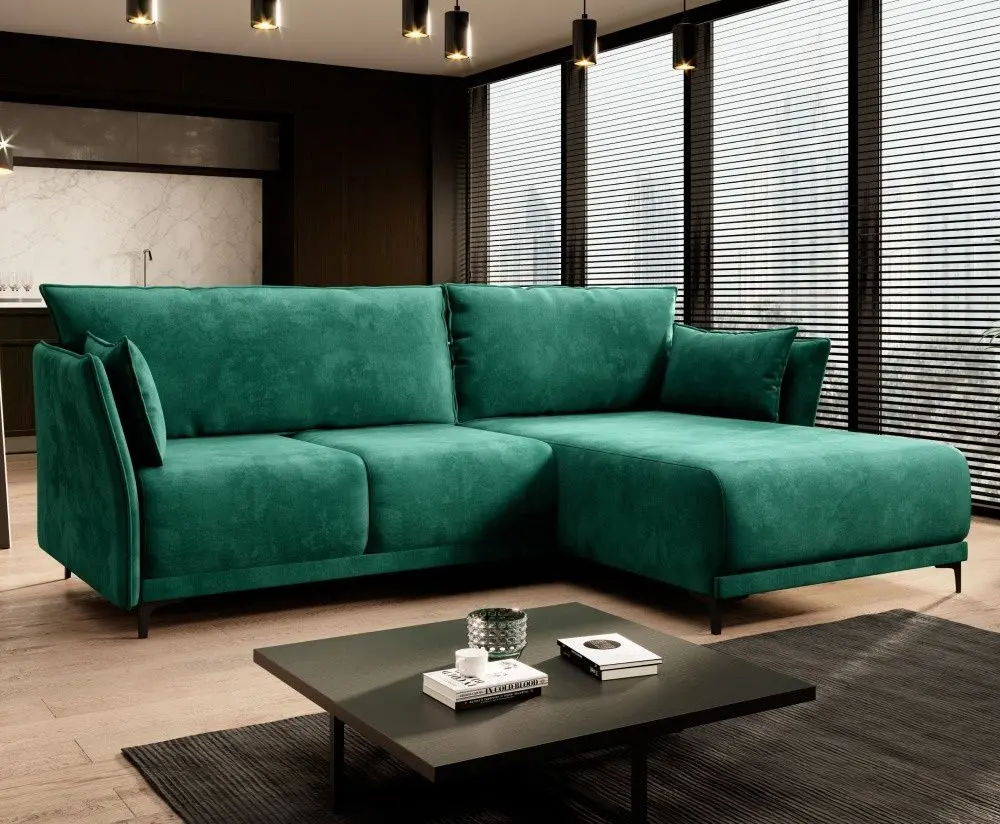 Диван угловой раскладной Mobhaus Salvo Roh Right (Emerald)