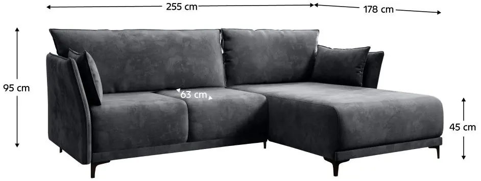 Диван угловой раскладной Mobhaus Salvo Roh Right (Gray) - 2