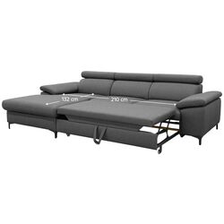 Canapea de colt extensibila Mobhaus Sanil Roh Left (Gray) Thumb