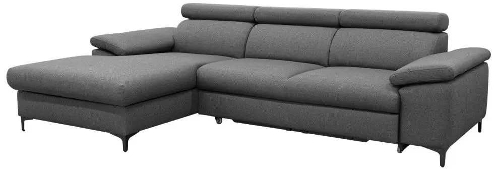 Canapea de colt extensibila Mobhaus Sanil Roh Left (Gray) - 5