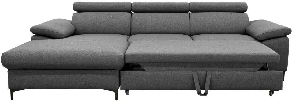 Canapea de colt extensibila Mobhaus Sanil Roh Left (Gray) - 6