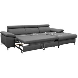 Canapea de colt extensibila Mobhaus Sanil Roh Right (Gray) Thumb