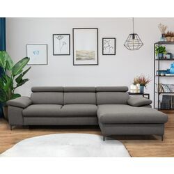 Canapea de colt extensibila Mobhaus Sanil Roh Right (Gray)