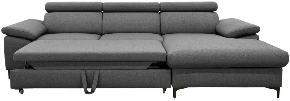 Canapea de colt extensibila Mobhaus Sanil Roh Right (Gray) - 4
