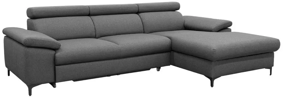 Canapea de colt extensibila Mobhaus Sanil Roh Right (Gray) - 6