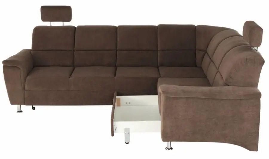 Canapea de colt extensibila Mobhaus Santiago Left (Brown)