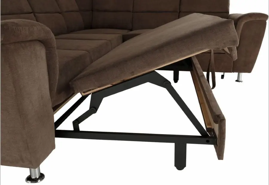 Canapea de colt extensibila Mobhaus Santiago Left (Brown)