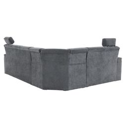 Canapea de colt extensibila Mobhaus Santiago Left (Gray) Thumb