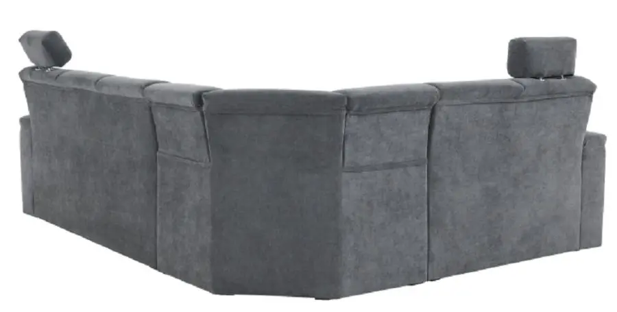 Canapea de colt extensibila Mobhaus Santiago Left (Gray)