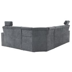 Canapea de colt extensibila Mobhaus Santiago Right (Gray) Thumb