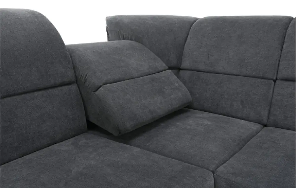 Canapea de colt extensibila Mobhaus Santiago Right (Gray)