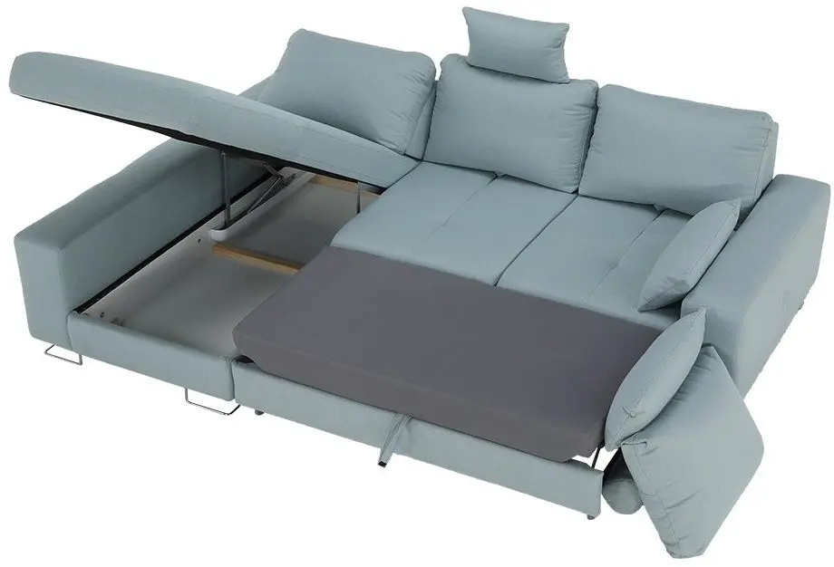 Canapea de colt extensibila Mobhaus Sati Left (Mint) - 6