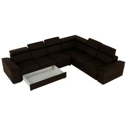 Canapea de colt extensibila Mobhaus Segoria Lux (Chocolate) Thumb