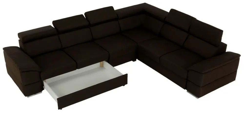 Canapea de colt extensibila Mobhaus Segoria Lux (Chocolate) - 13