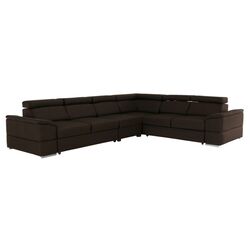 Canapea de colt extensibila Mobhaus Segoria Lux (Chocolate)