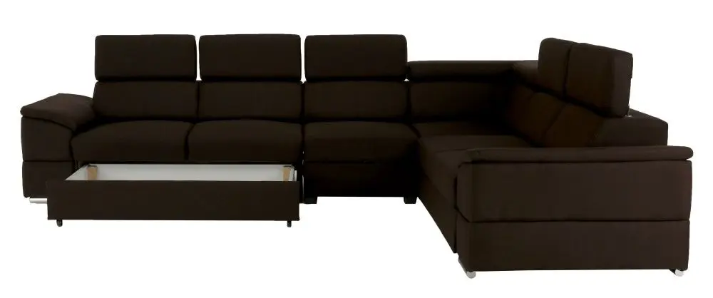 Canapea de colt extensibila Mobhaus Segoria Lux (Chocolate) - 10
