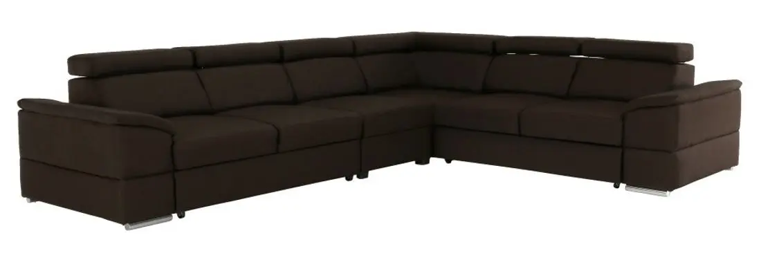 Canapea de colt extensibila Mobhaus Segoria Lux (Chocolate)