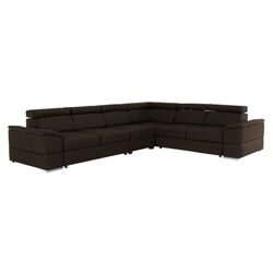 Canapea de colt extensibila Mobhaus Segoria Lux Left (Chocolate)