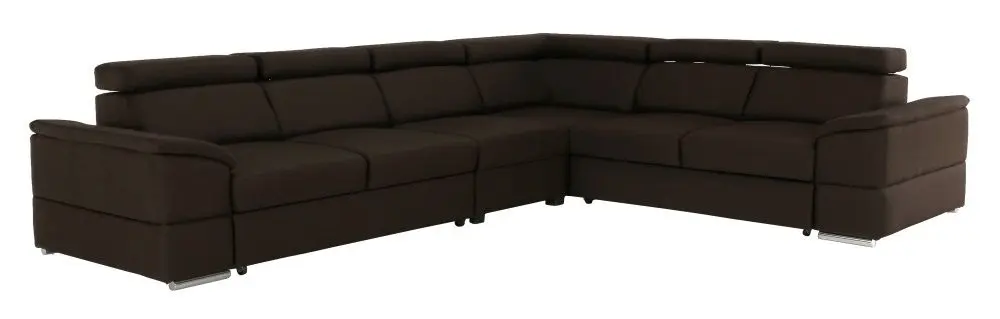 Canapea de colt extensibila Mobhaus Segoria Lux Left (Chocolate)