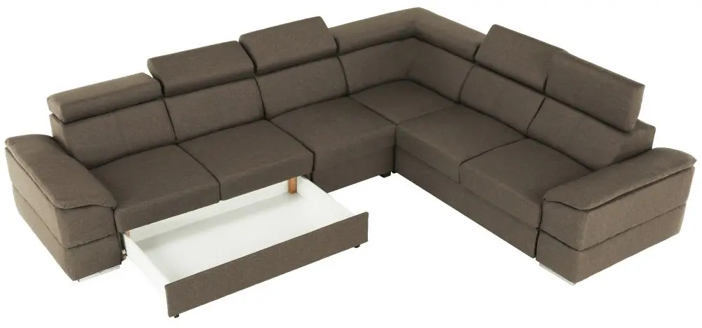 Диван угловой раскладной Mobhaus Segoria Lux Left (Gray-Brown) - 14