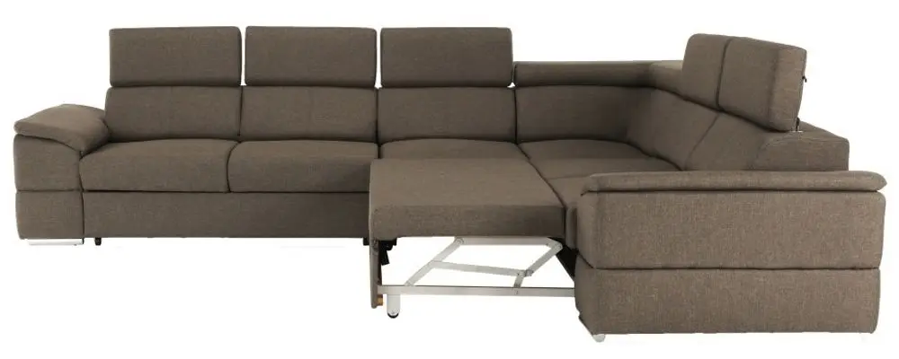 Диван угловой раскладной Mobhaus Segoria Lux Left (Gray-Brown) - 11