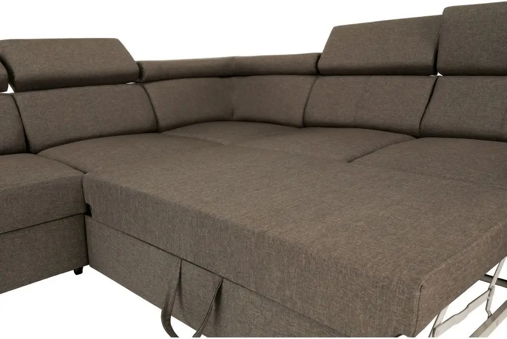 Диван угловой раскладной Mobhaus Segoria Lux Left (Gray-Brown) - 7