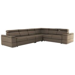 Canapea de colt extensibila Mobhaus Segoria Lux Left (Gray-Brown)