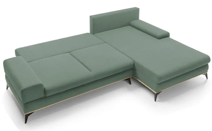 Canapea de colt extensibila Mobhaus Selby Left (Green) - 4