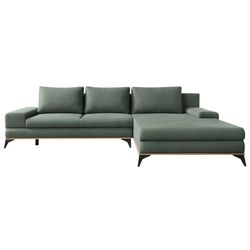 Canapea de colt extensibila Mobhaus Selby Left (Green)