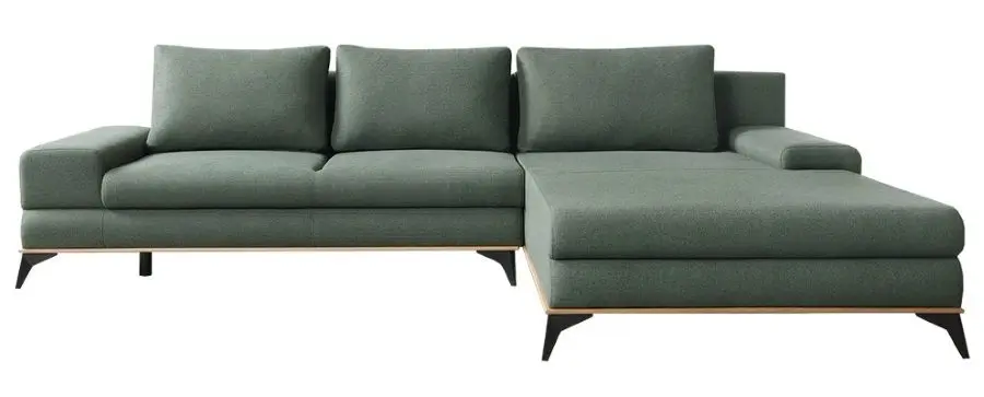 Canapea de colt extensibila Mobhaus Selby Left (Green)