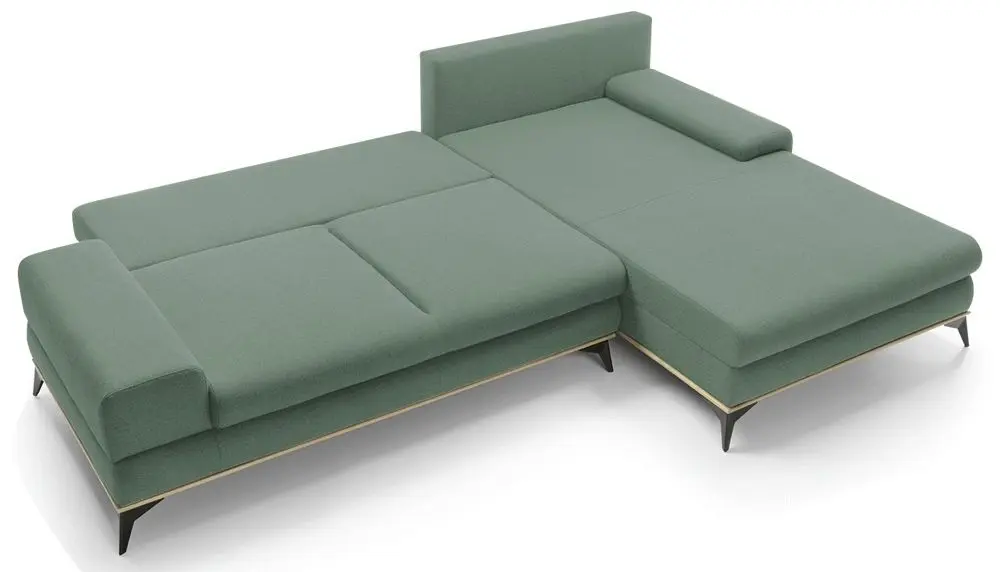 Canapea de colt extensibila Mobhaus Selby Right (Green) - 5