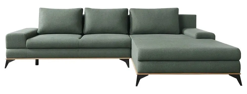 Canapea de colt extensibila Mobhaus Selby Right (Green)
