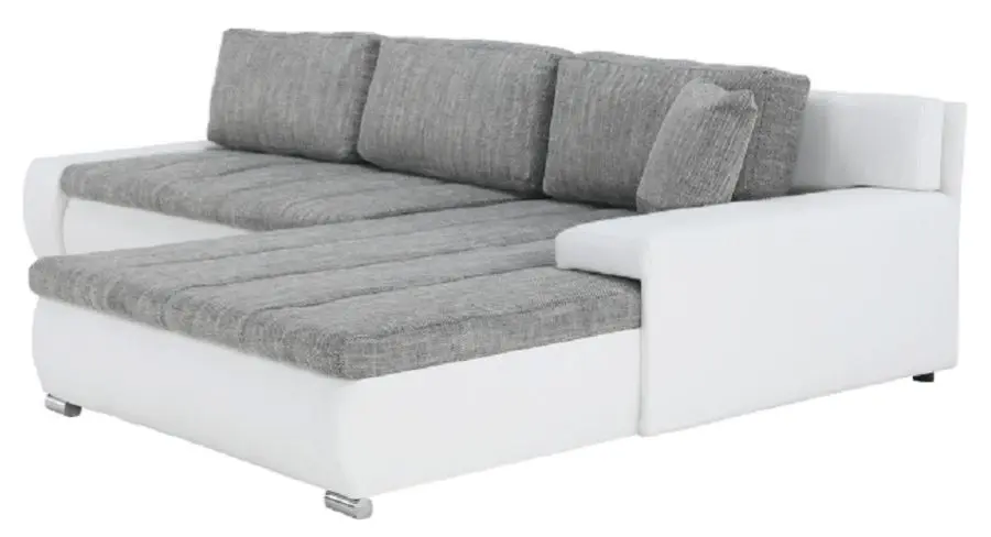 Canapea de colt extensibila Mobhaus Toniks (White/Gray)