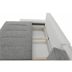 Canapea de colt extensibila Mobhaus Toniks (White/Gray) Thumb