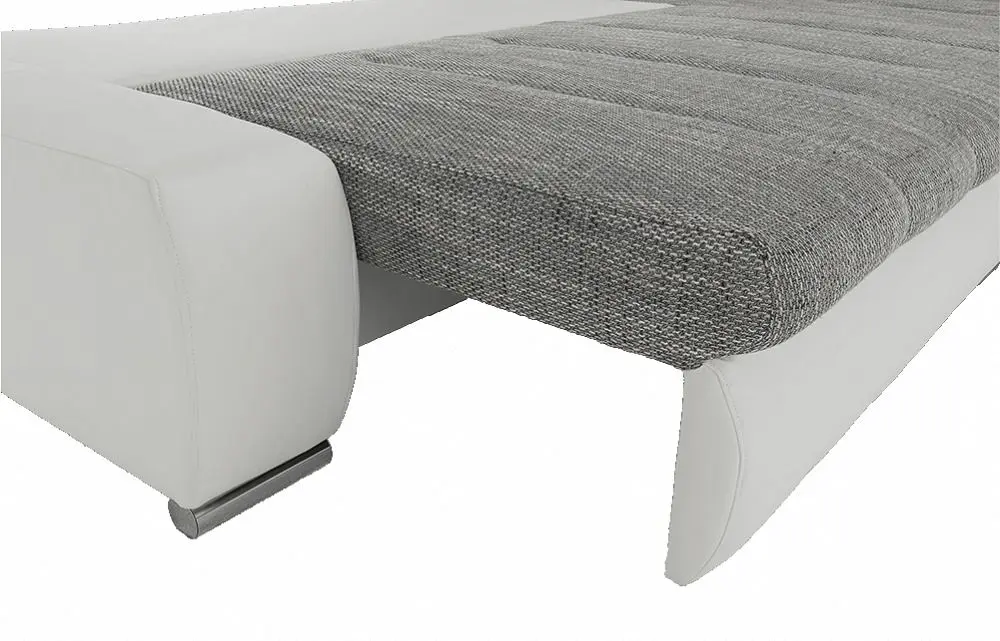 Canapea de colt extensibila Mobhaus Toniks (White/Gray)
