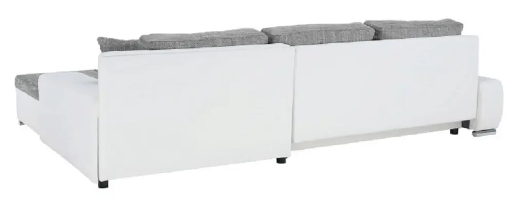 Canapea de colt extensibila Mobhaus Toniks (White/Gray)