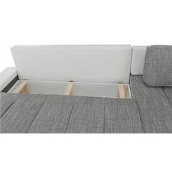 Canapea de colt extensibila Mobhaus Toniks (White/Gray) Thumb