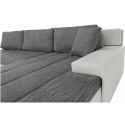 Canapea de colt extensibila Mobhaus Toniks (White/Gray) Thumb