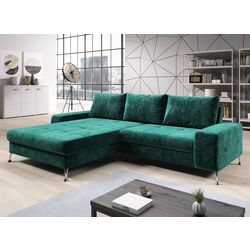 Canapea de colt extensibila Mobhaus Vasat Roh Left (Emerald)