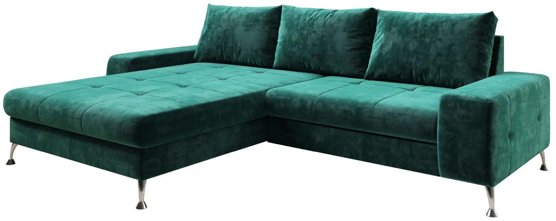 Canapea de colt extensibila Mobhaus Vasat Roh Left (Emerald)