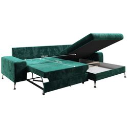 Canapea de colt extensibila Mobhaus Vasat Roh Right (Emerald) Thumb