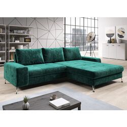 Canapea de colt extensibila Mobhaus Vasat Roh Right (Emerald)
