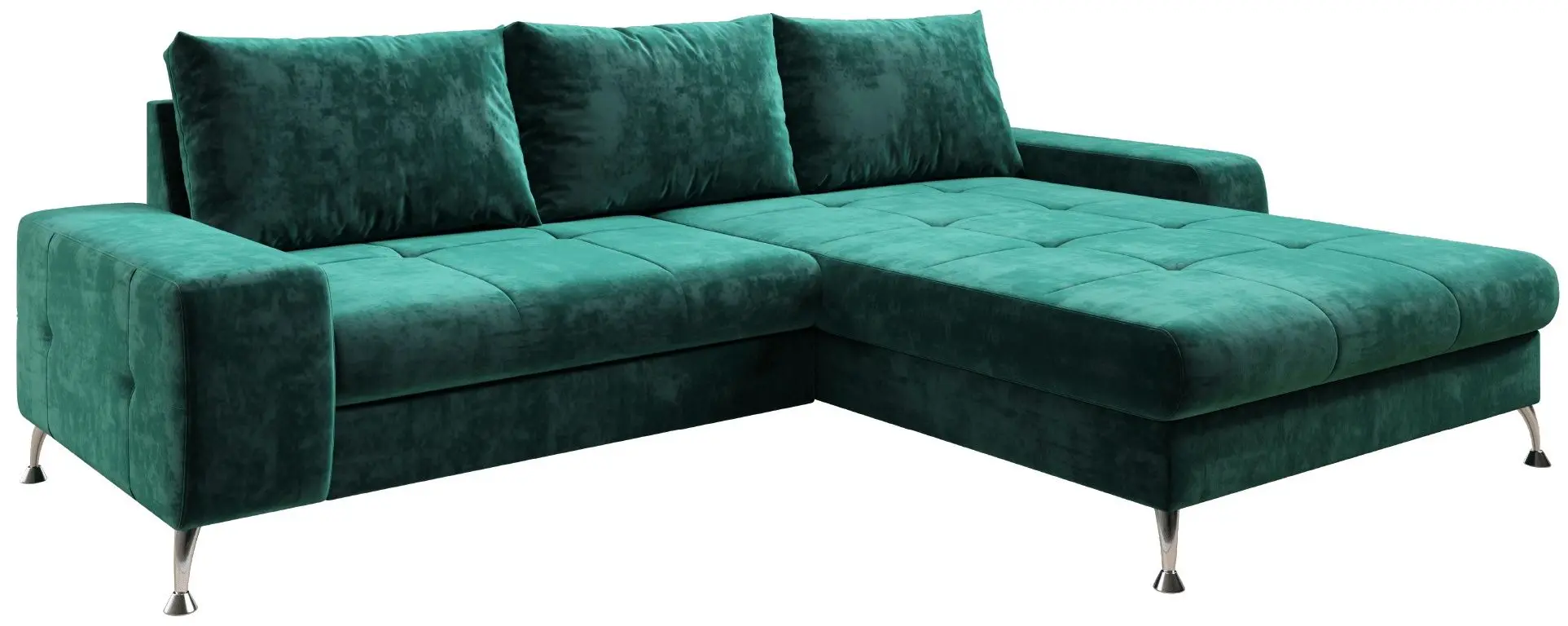 Canapea de colt extensibila Mobhaus Vasat Roh Right (Emerald)