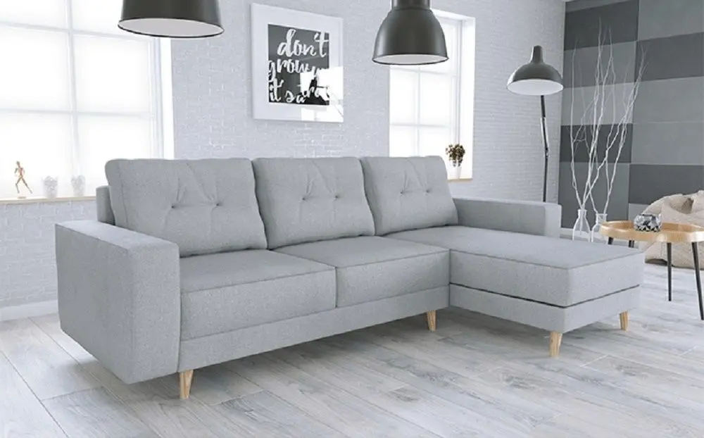 Canapea de colt extensibila Mobhaus Vincent (Light Gray) - 3