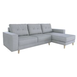 Canapea de colt extensibila Mobhaus Vincent (Light Gray)