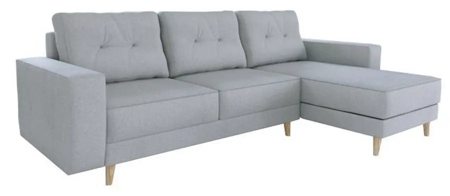 Canapea de colt extensibila Mobhaus Vincent (Light Gray)