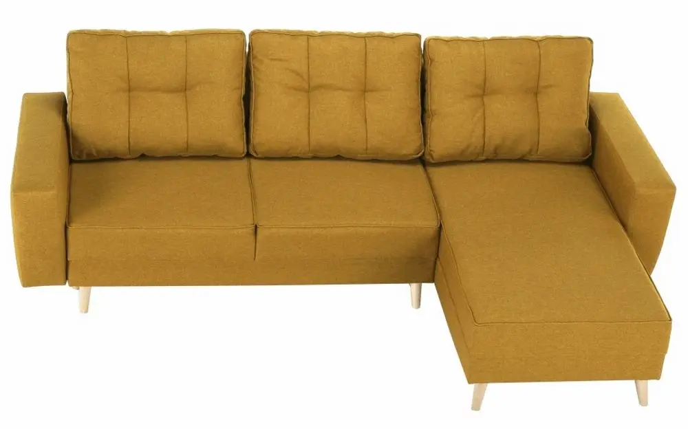 Canapea de colt extensibila Mobhaus Vincent (Mustard) - 2