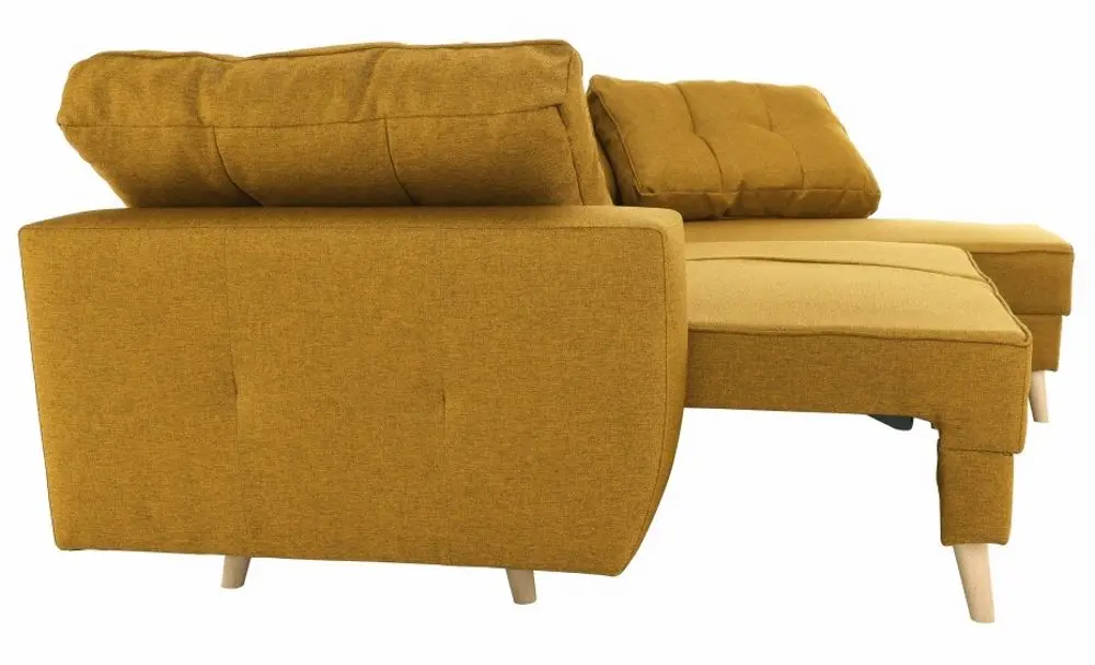 Canapea de colt extensibila Mobhaus Vincent (Mustard) - 4