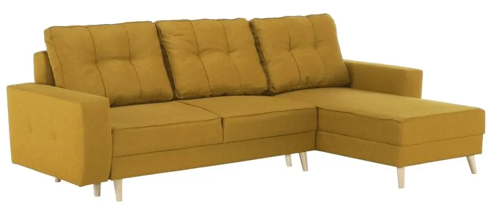 Canapea de colt extensibila Mobhaus Vincent (Mustard)