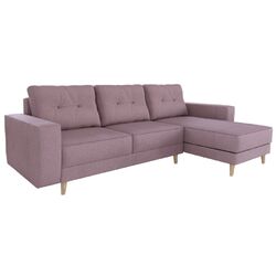 Canapea de colt extensibila Mobhaus Vincent (Old Pink)